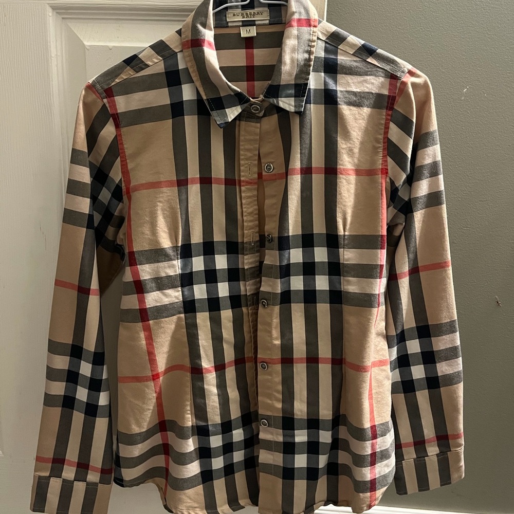 Burberry Checkered Shirt in Beige and Black